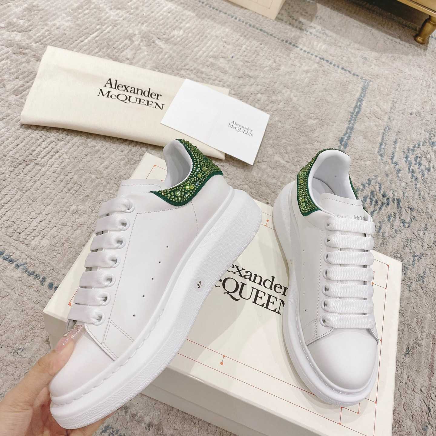 Alexander Mqueen Oversized Sneaker in White/Acid Green - EUR FASHION
