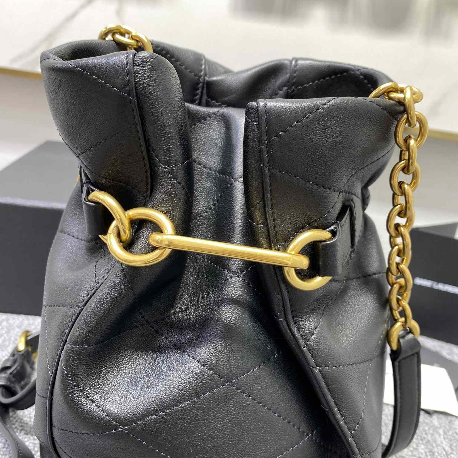 Saint Laurent Le Maillon Hook Bucket Bag(7.5x10.6x4.7cm) - EUR FASHION