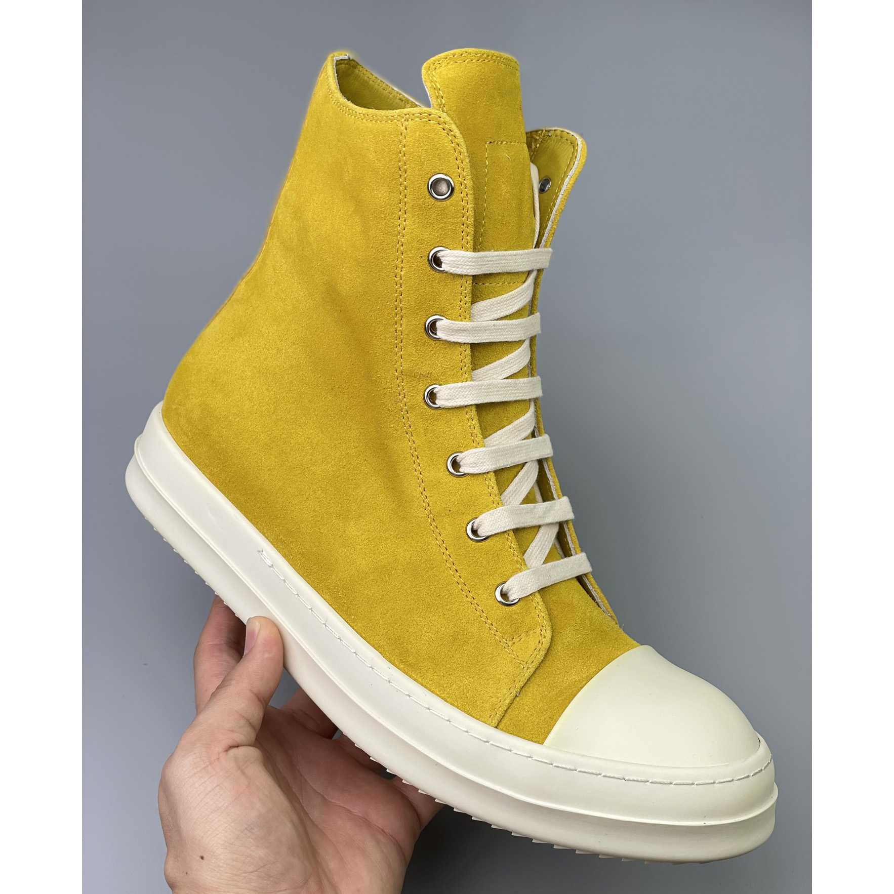 Rick Owens Strobe High-Top Sneakers - EUR FASHION