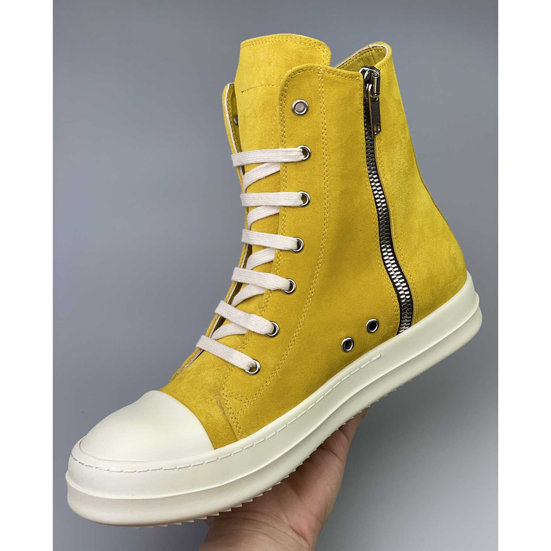 Rick Owens Strobe High-Top Sneakers - EUR FASHION