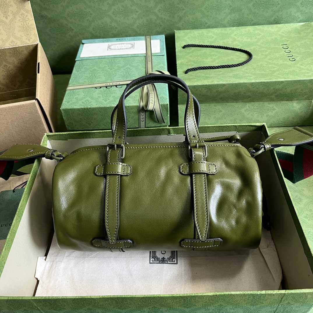 Gucci Small Duffle Bag With Tonal Double G(28.5-16-16cm) - EUR FASHION
