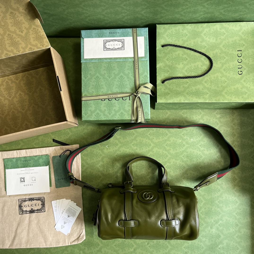 Gucci Small Duffle Bag With Tonal Double G(28.5-16-16cm) - EUR FASHION