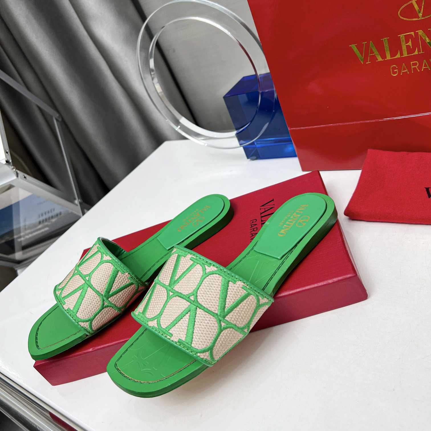 Valenti Toile Iconographe Slide Sandal  - EUR FASHION