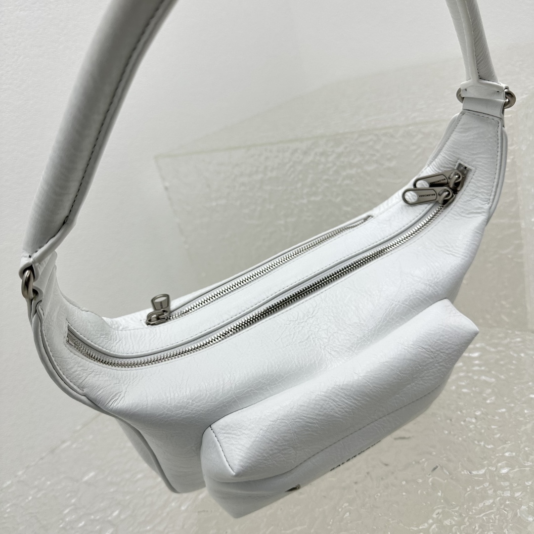 Balenciaga Raver Medium Bag With Handle In White - EUR FASHION