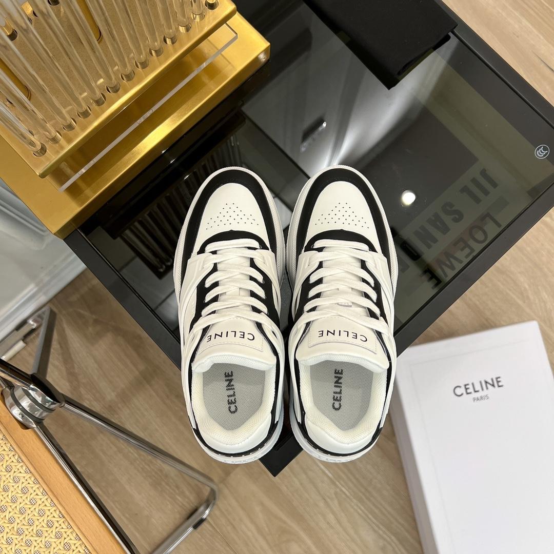 Celine CT-07 Celine Trainer Low Lace-up Sneaker In Calfskin - EUR FASHION