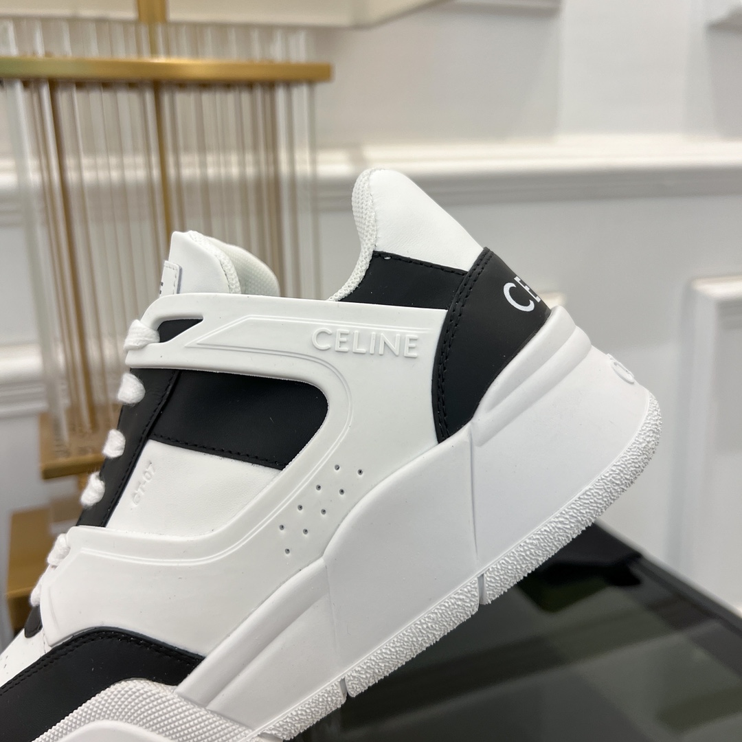 Celine CT-07 Celine Trainer Low Lace-up Sneaker In Calfskin - EUR FASHION
