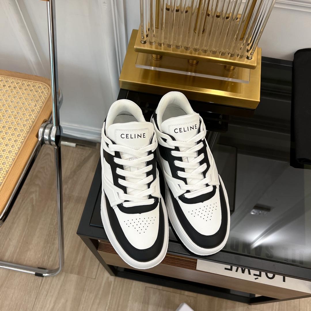 Celine CT-07 Celine Trainer Low Lace-up Sneaker In Calfskin - EUR FASHION