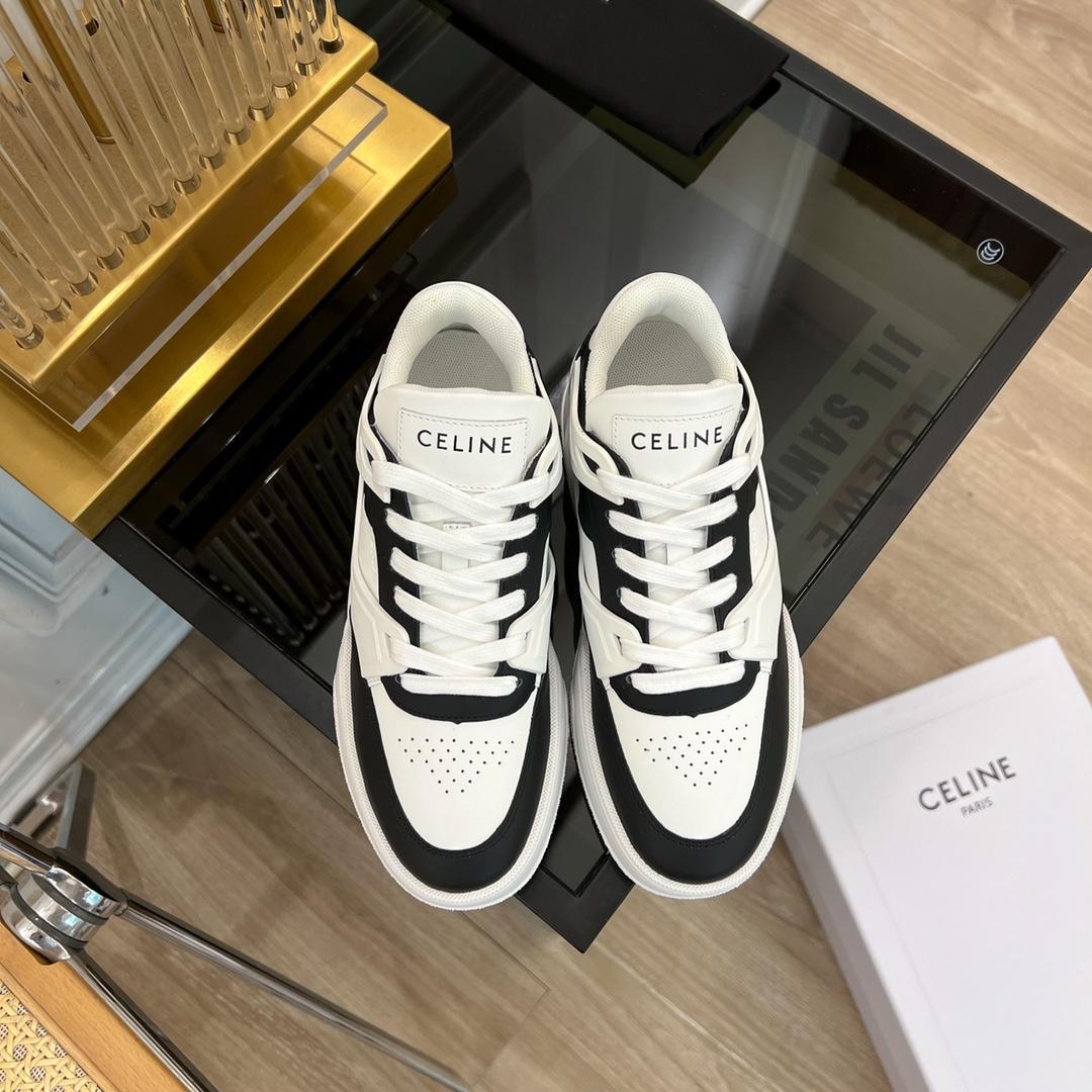 Celine CT-07 Celine Trainer Low Lace-up Sneaker In Calfskin - EUR FASHION
