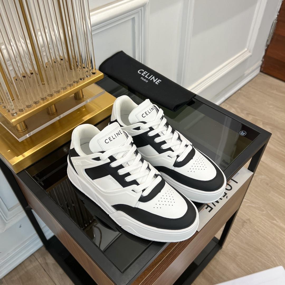 Celine CT-07 Celine Trainer Low Lace-up Sneaker In Calfskin - EUR FASHION