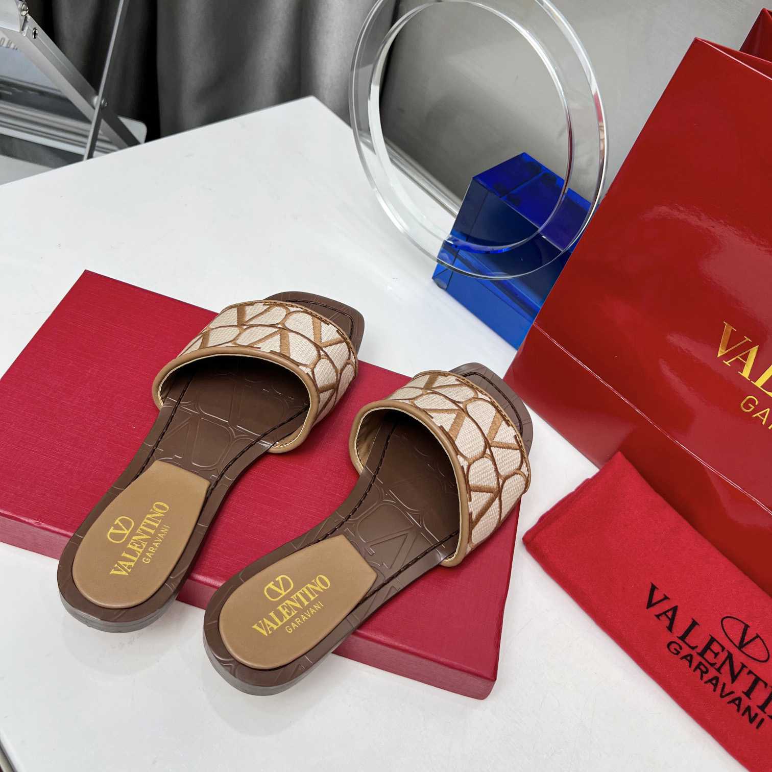 Valenti Toile Iconographe Slide Sandal  - EUR FASHION