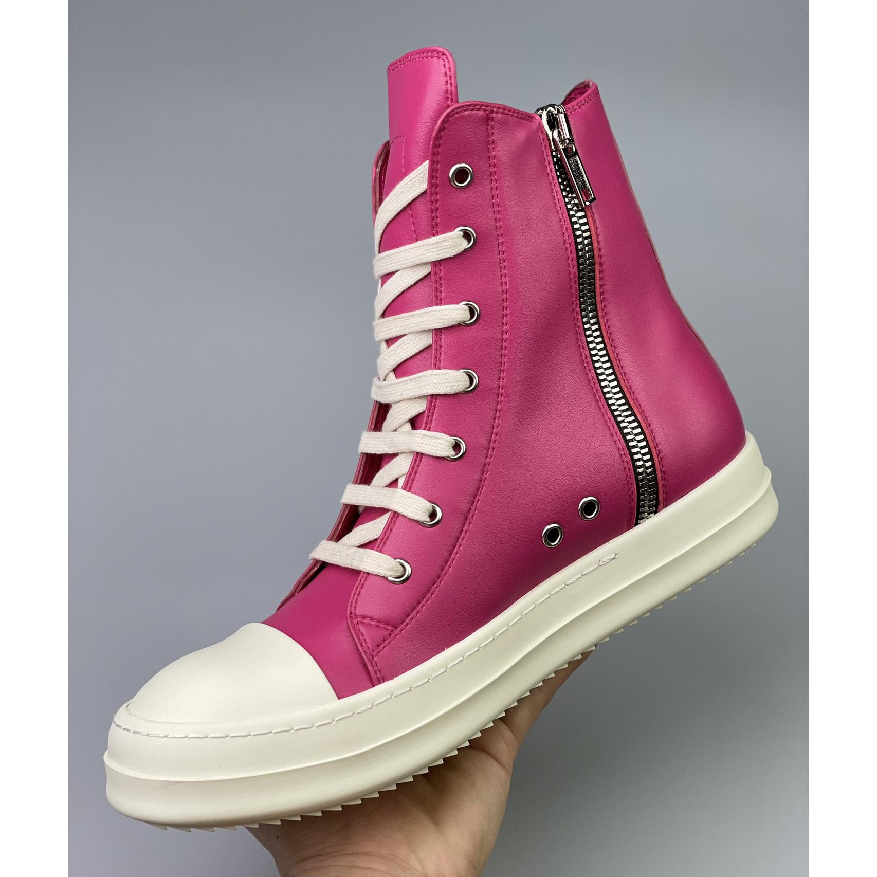 Rick Owens  Leather High Top Sneakers - EUR FASHION