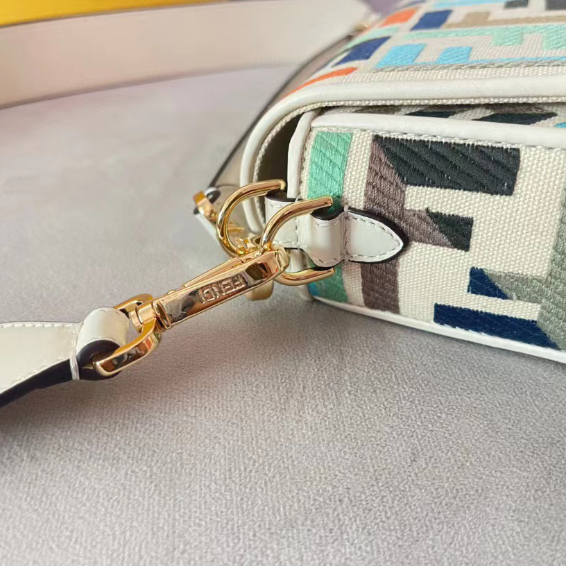 Fendi Baguette Multicolor Canvas Bag With FF Embroidery - EUR FASHION