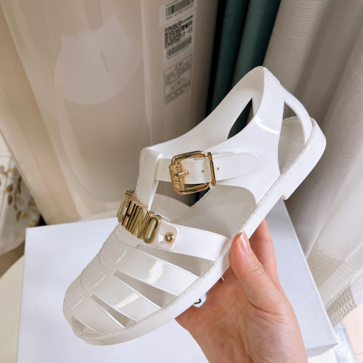 Moschino Logo-plaque Closed-Toe Sandals - EUR FASHION