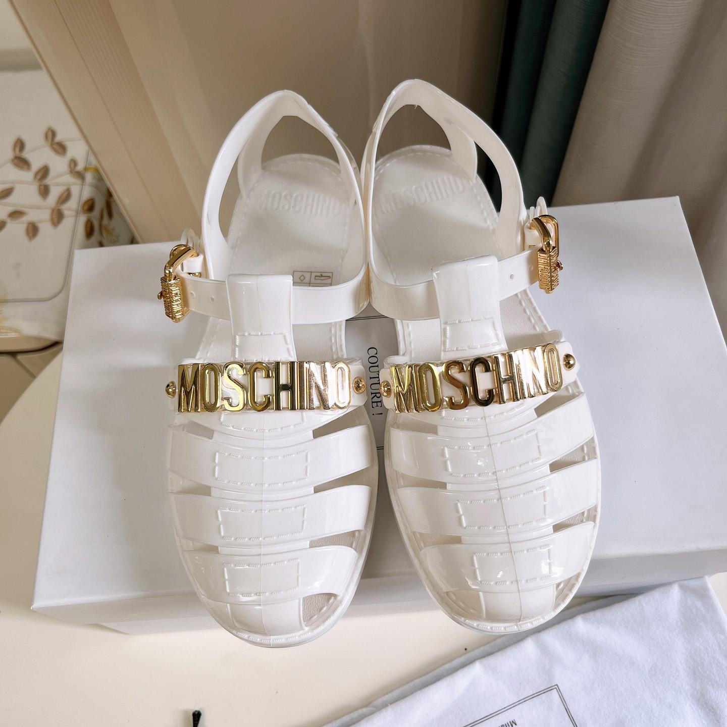 Moschino Logo-plaque Closed-Toe Sandals - EUR FASHION