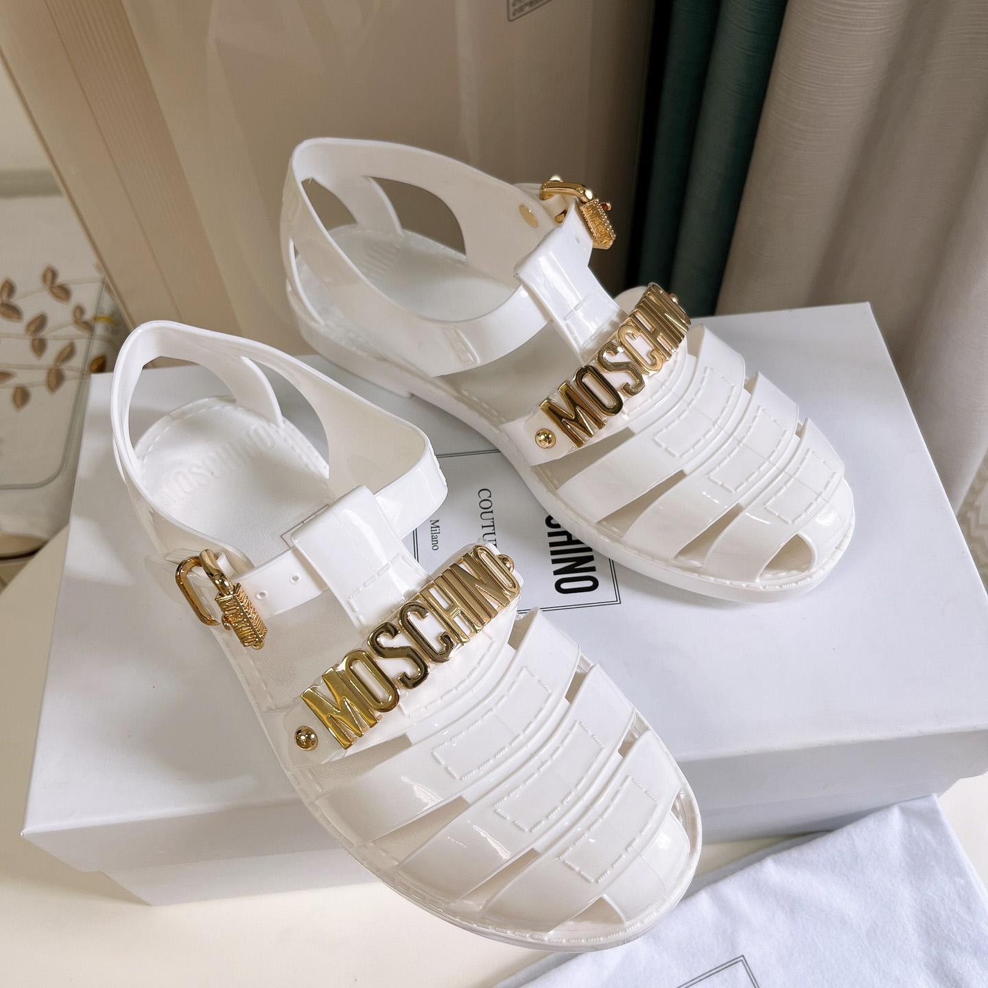 Moschino Logo-plaque Closed-Toe Sandals - EUR FASHION