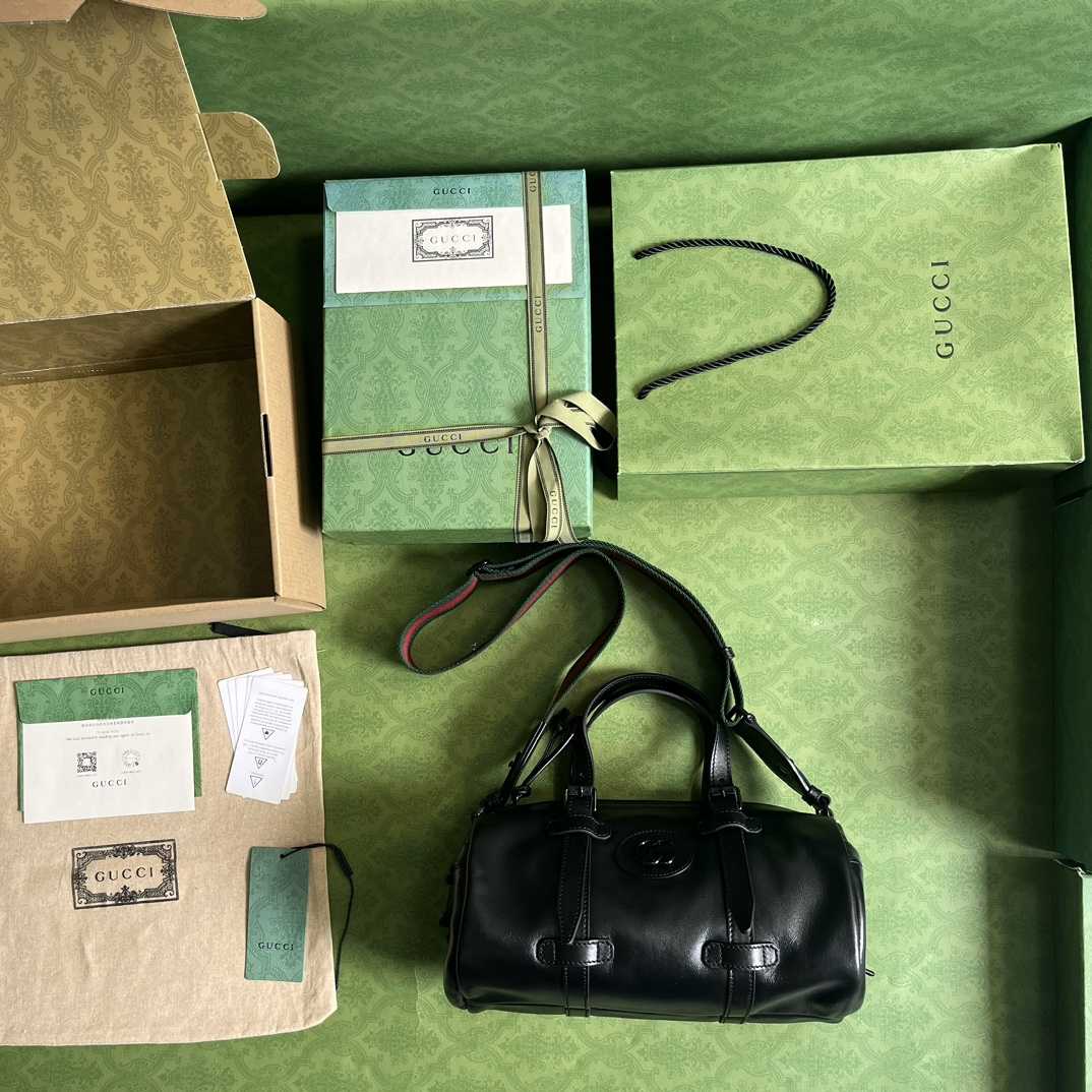 Gucci Small Duffle Bag With Tonal Double G(28.5-16-16cm) - EUR FASHION