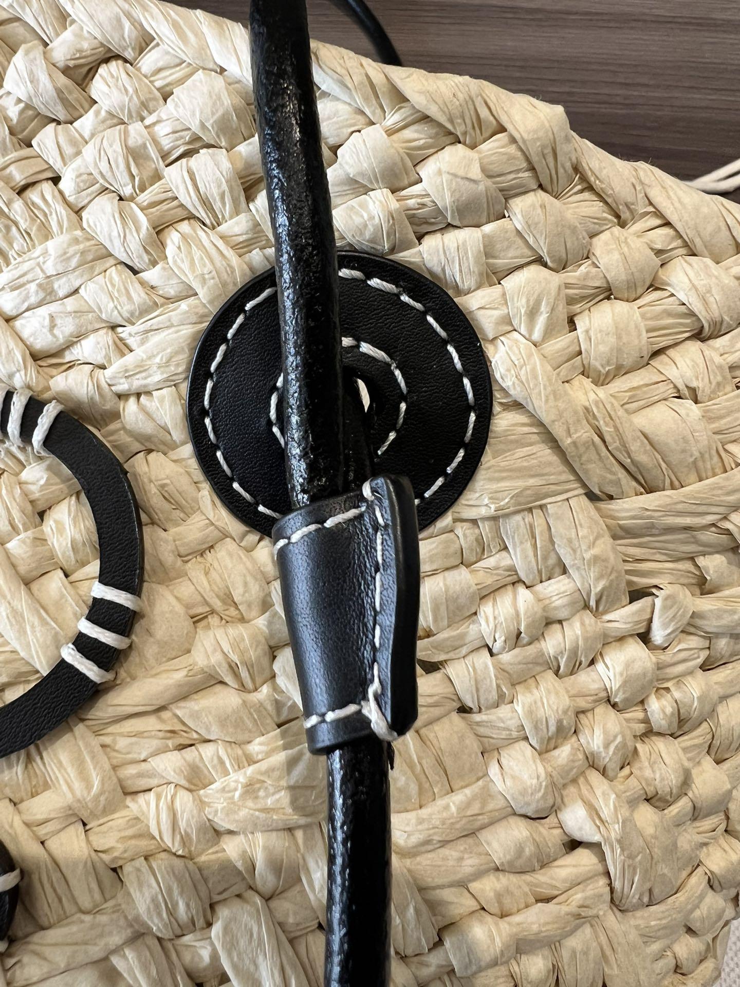 Loewe Small Anagram Basket Bag In Iraca Palm And Calfskin - EUR FASHION