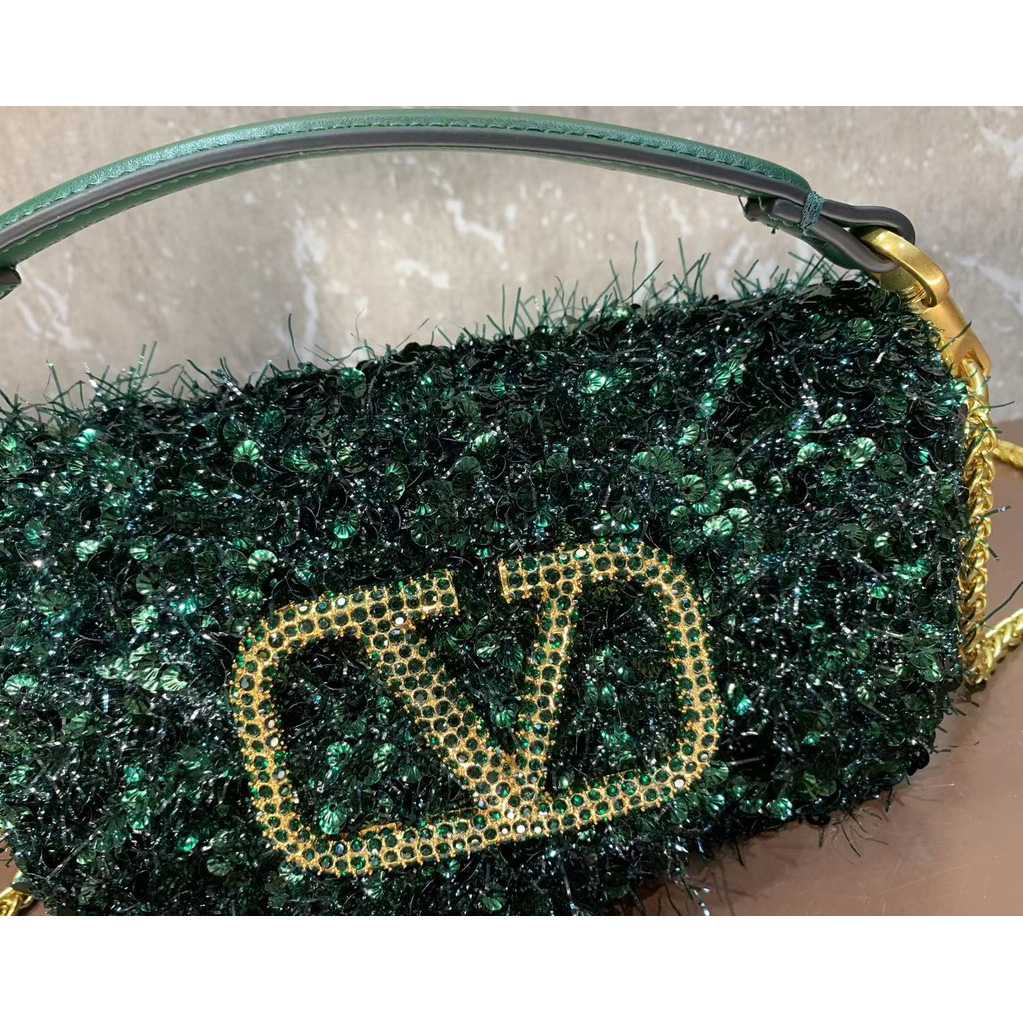 Valenti Leather Baguette Bag With Vlogo Logo(20-11-5cm) - EUR FASHION