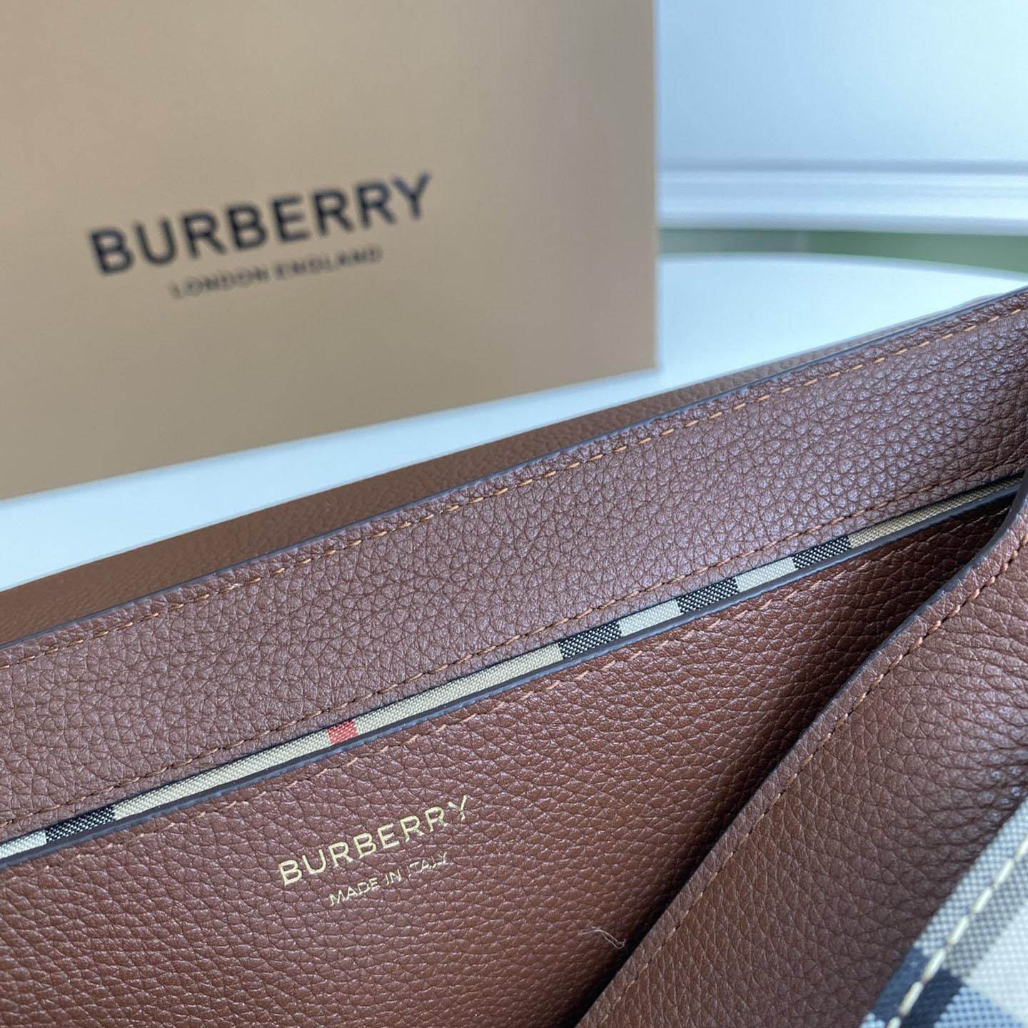 Burberry Vintage Check And Leather Note Crossbody Bag(25-18-8.5CM) - EUR FASHION