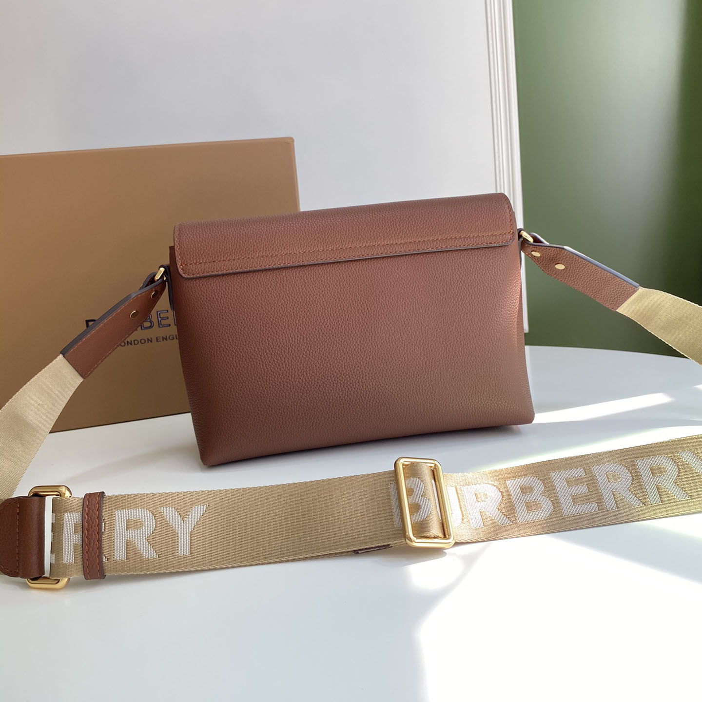 Burberry Vintage Check And Leather Note Crossbody Bag(25-18-8.5CM) - EUR FASHION