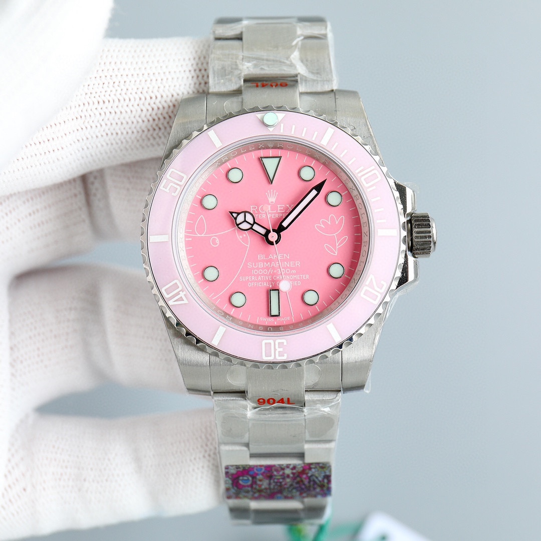 Rolex Submariner Pink Dial Watch - EUR FASHION