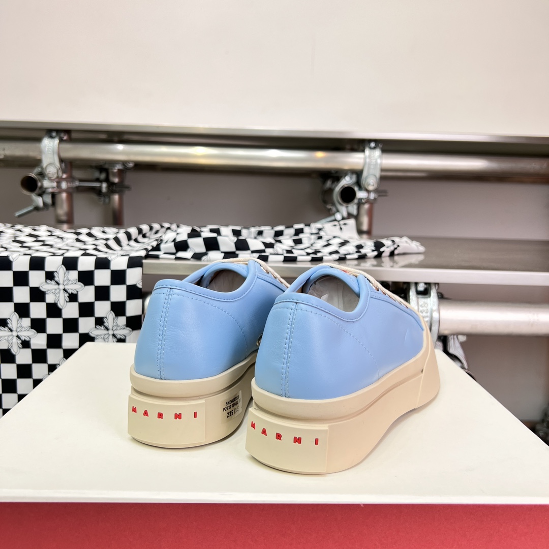 Marni Light blue Nappa Leather Pablo Lace-up Sneaker - EUR FASHION