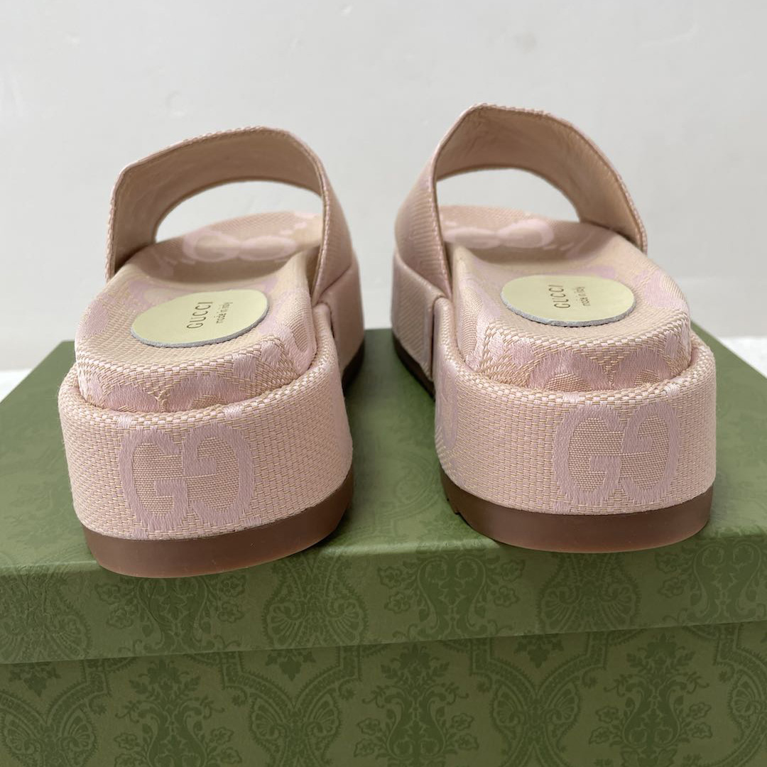 Gucci Women's Jumbo GG Platform Slide Sandal - EUR FASHION