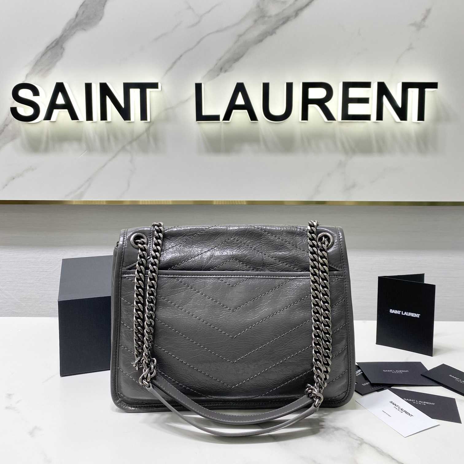 Saint Laurent Niki Medium Chain Bag In Crinkled Vintage Leather  - EUR FASHION