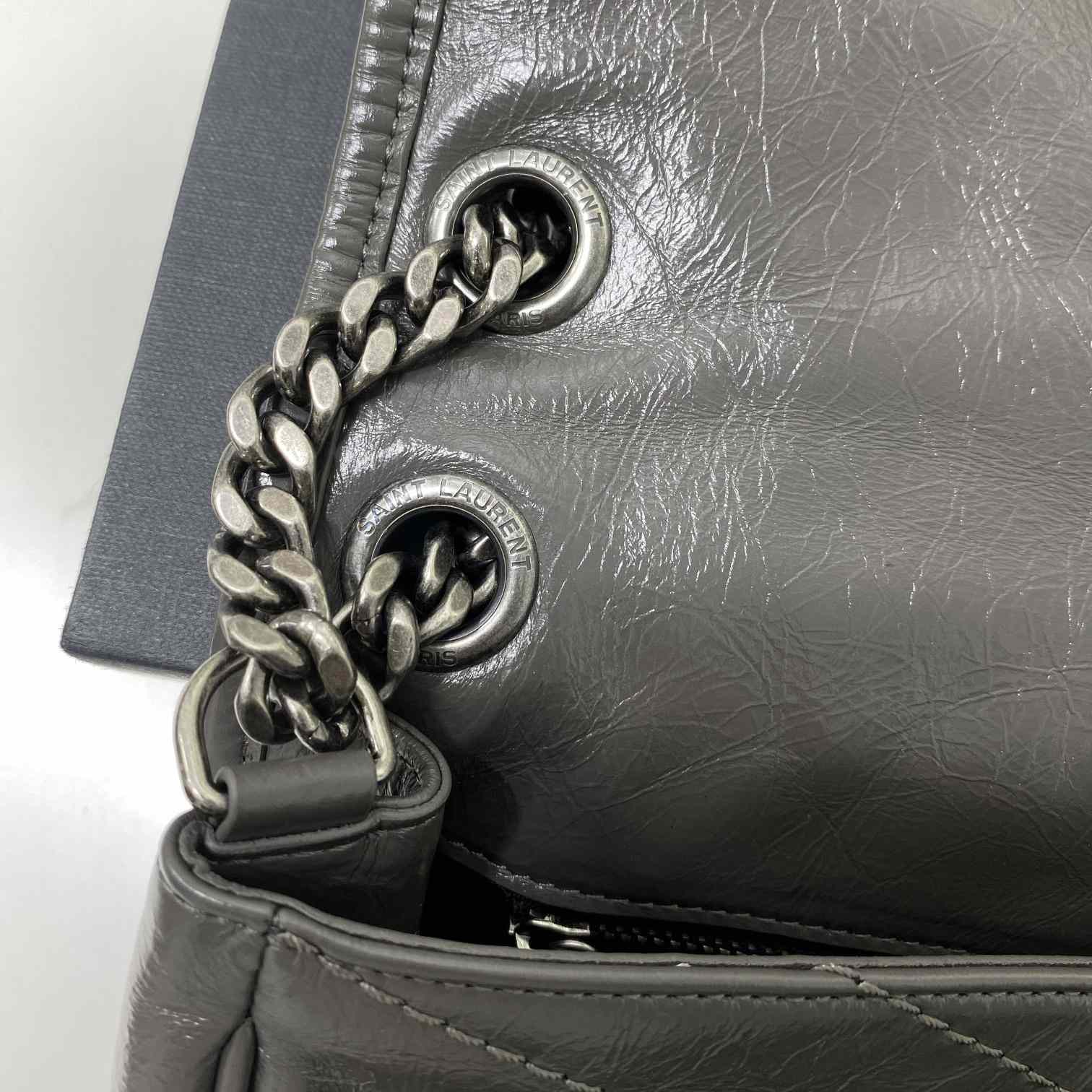 Saint Laurent Niki Medium Chain Bag In Crinkled Vintage Leather  - EUR FASHION