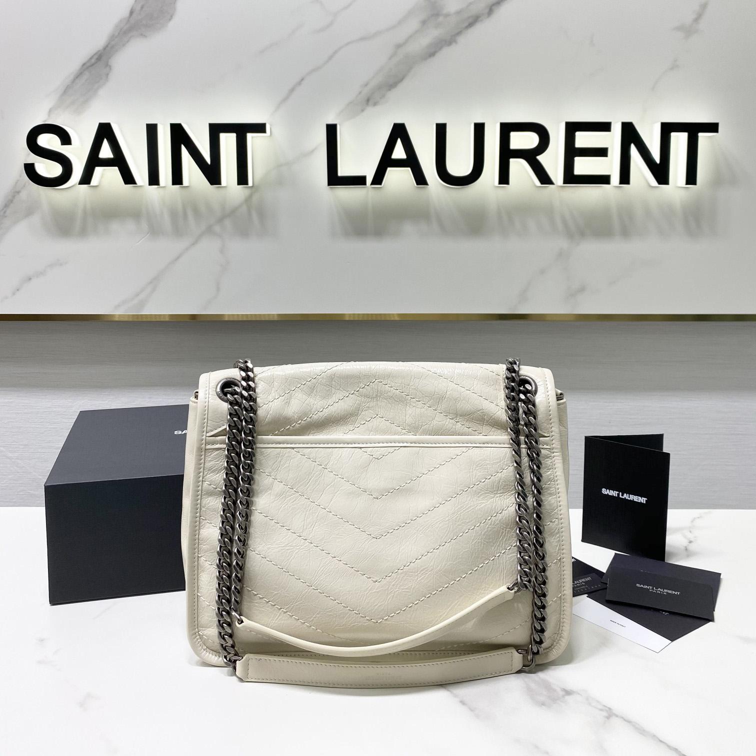 Saint Laurent Niki Medium Chain Bag In Crinkled Vintage Leather  - EUR FASHION