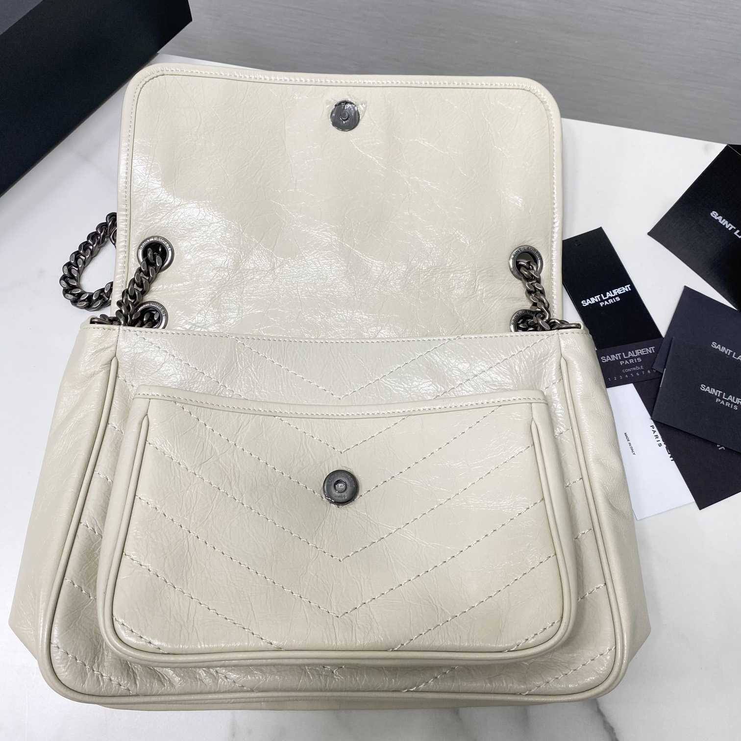Saint Laurent Niki Medium Chain Bag In Crinkled Vintage Leather  - EUR FASHION