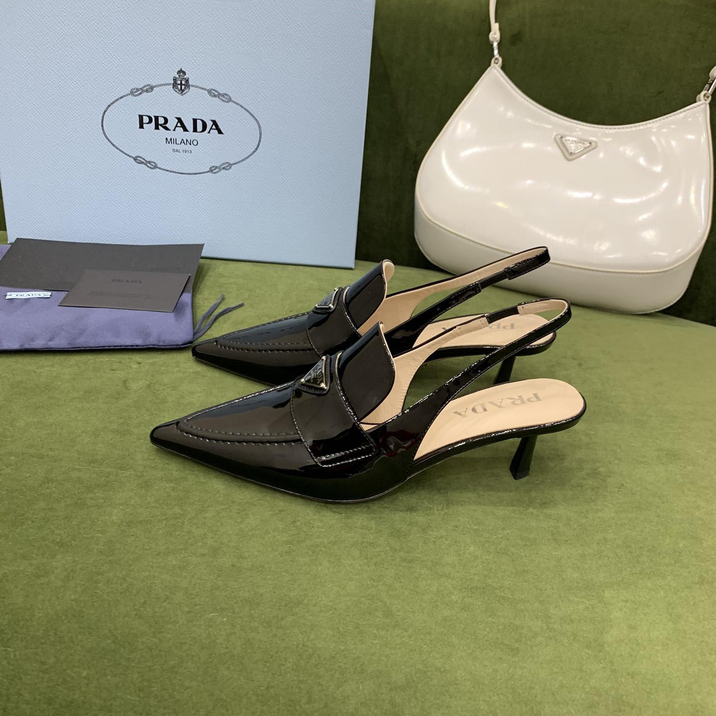 Prada Patent Leather Slingbacks - EUR FASHION