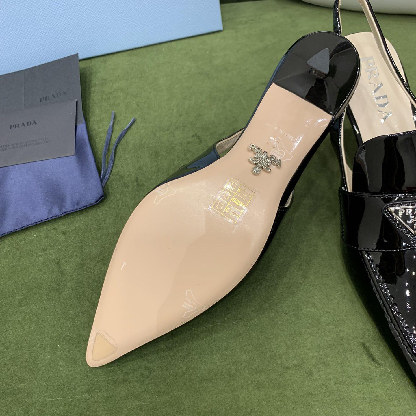 Prada Patent Leather Slingbacks - EUR FASHION