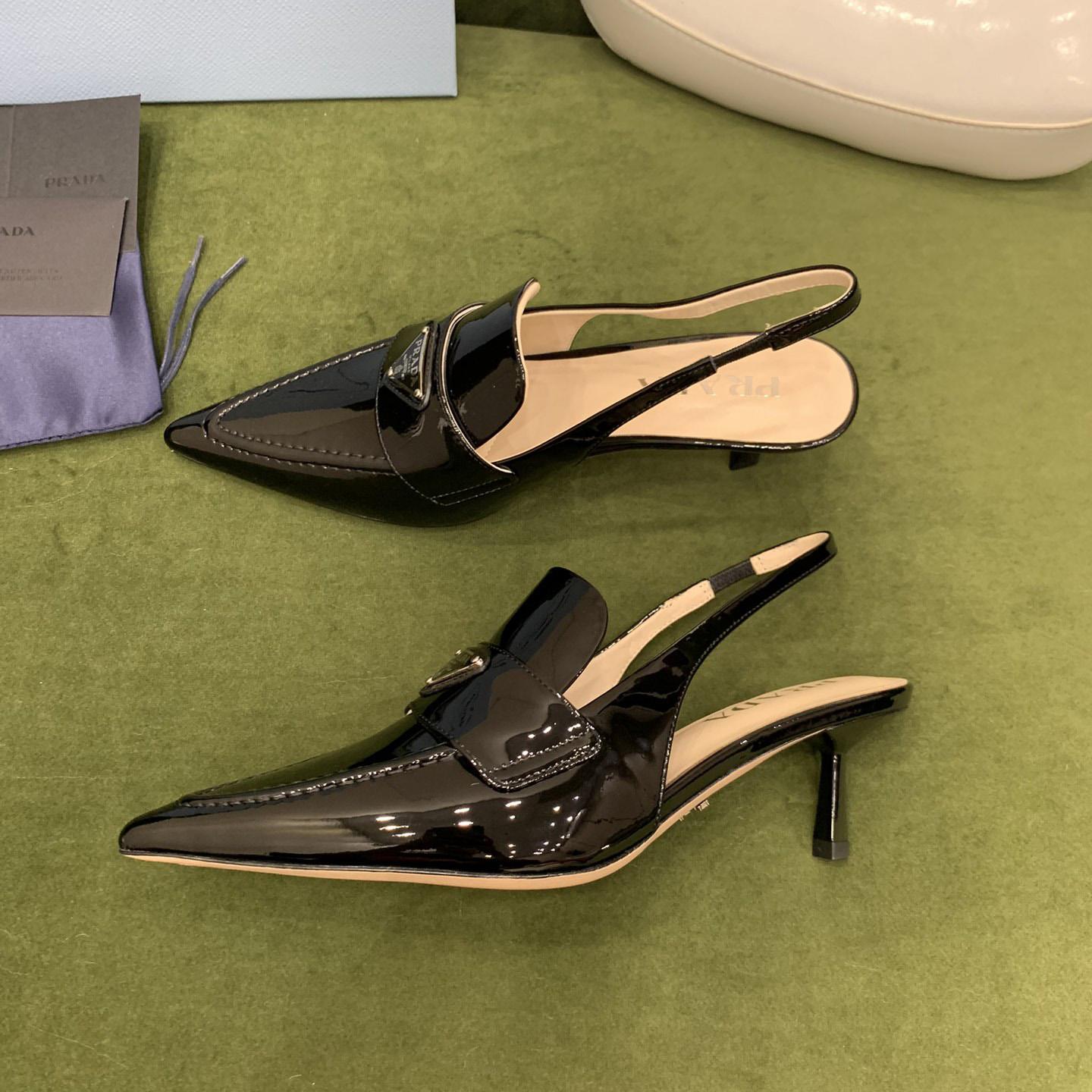 Prada Patent Leather Slingbacks - EUR FASHION