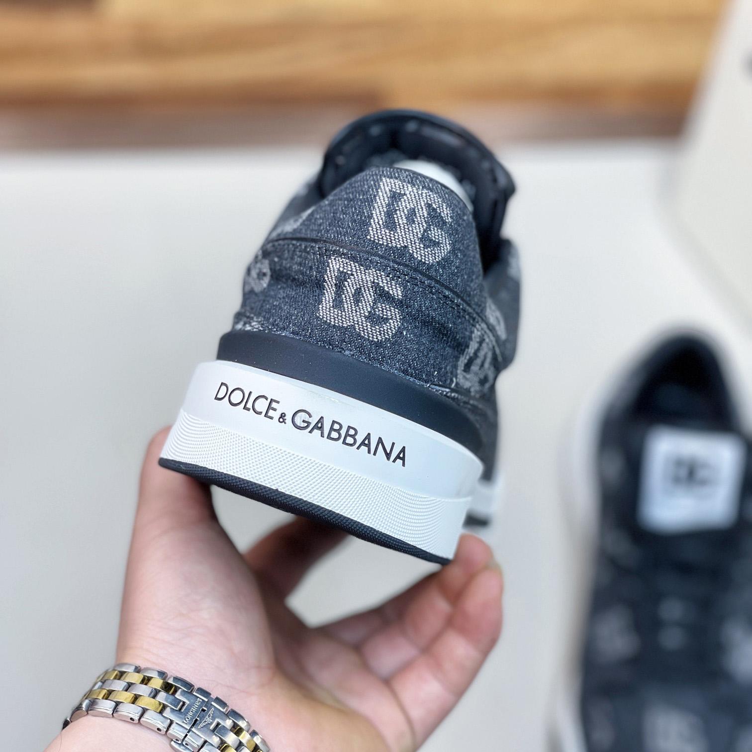Dolce & Gabbana New Roma Sneakers With Denim Logo - EUR FASHION