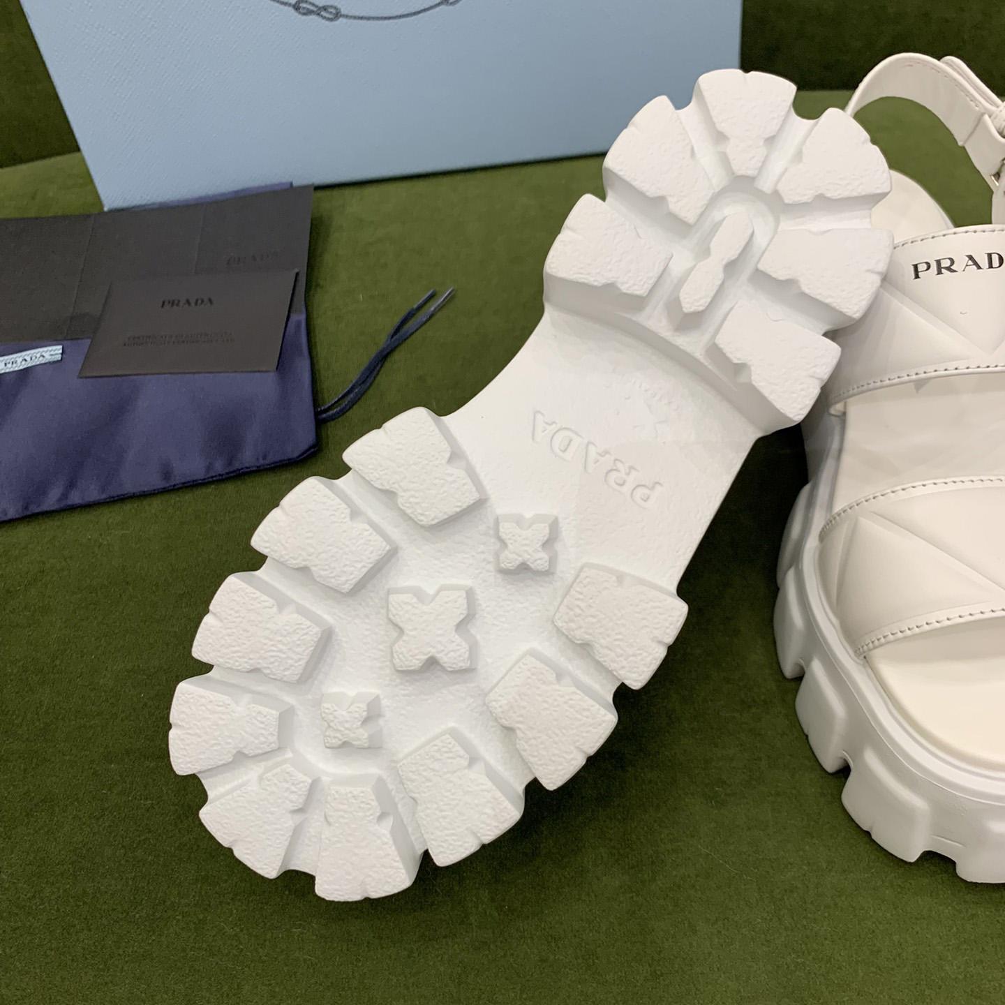 Prada Monolith Leather Sandals - EUR FASHION