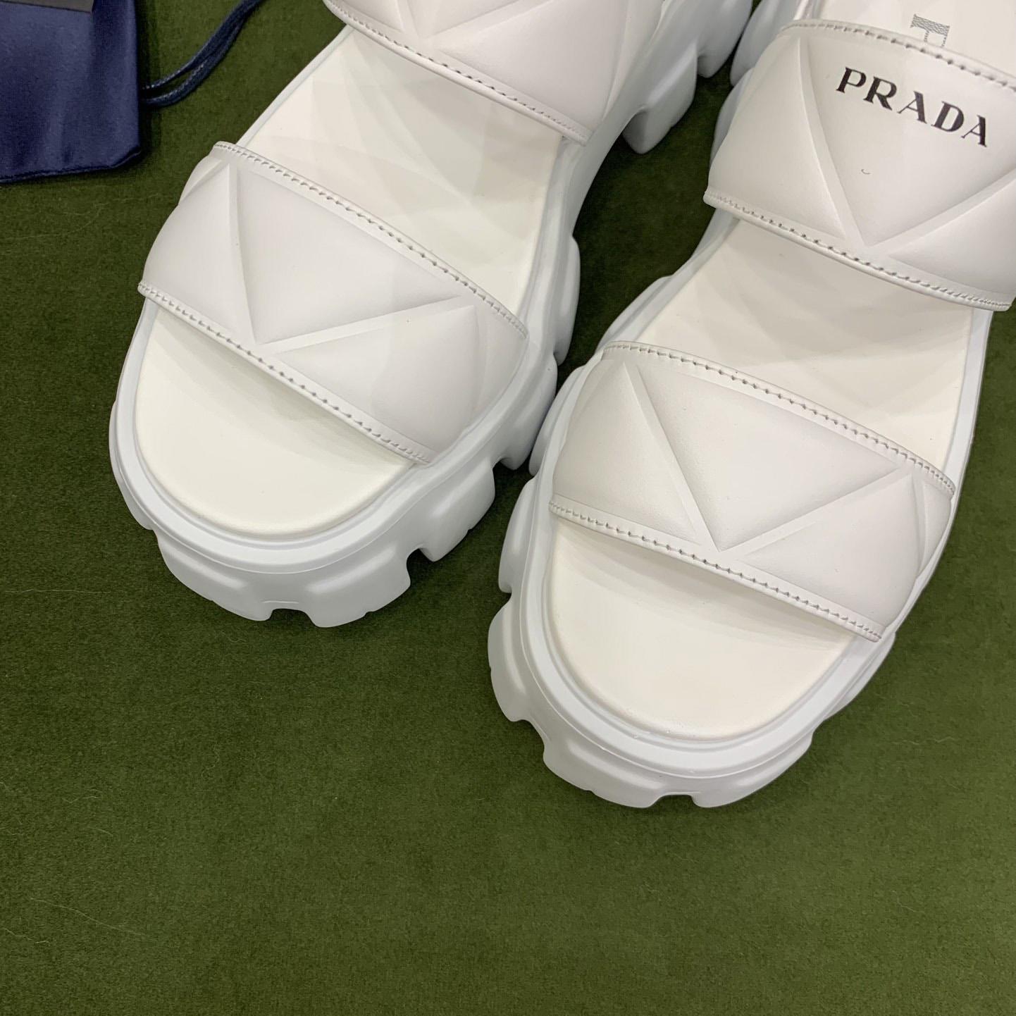 Prada Monolith Leather Sandals - EUR FASHION
