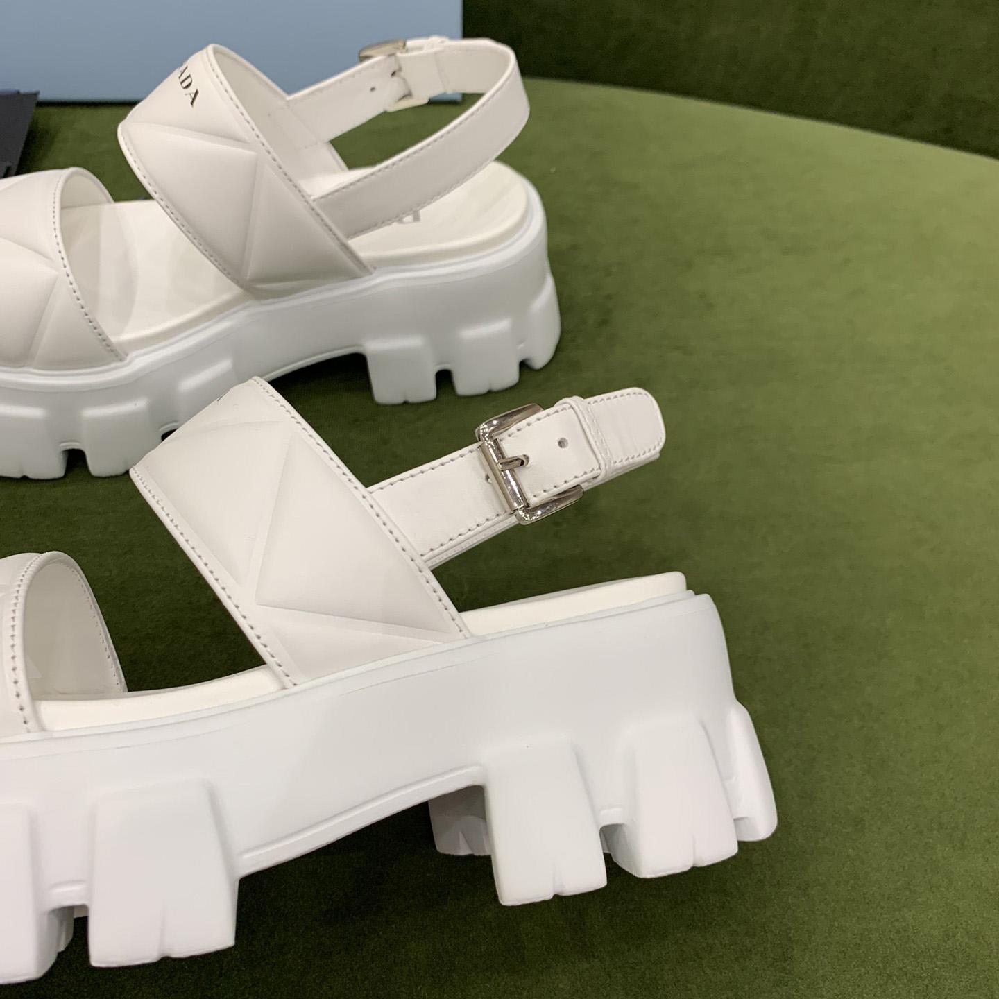 Prada Monolith Leather Sandals - EUR FASHION