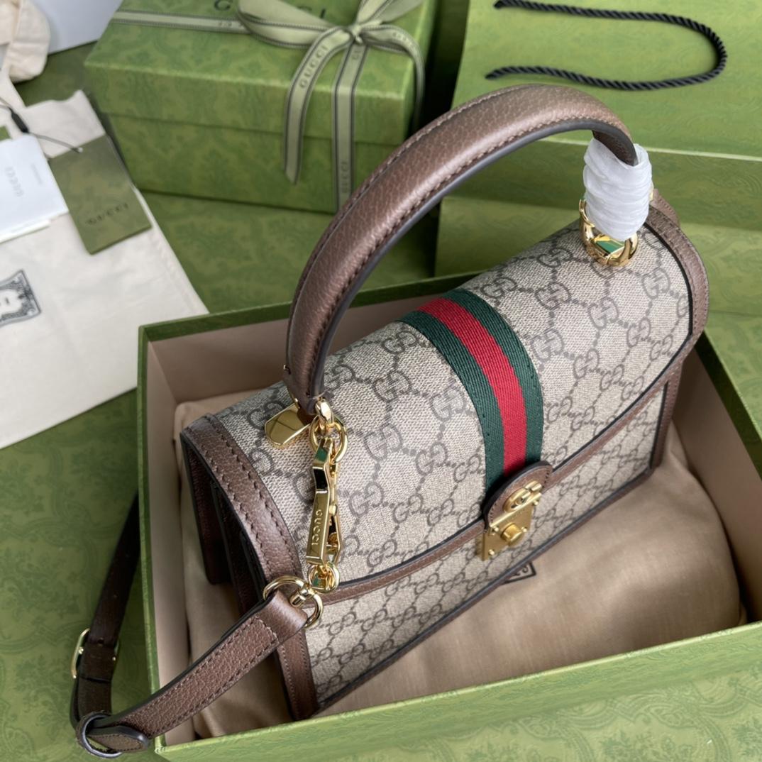 Gucci Ophidia GG Small Top Handle Bag(25-17.5-7cm) - EUR FASHION