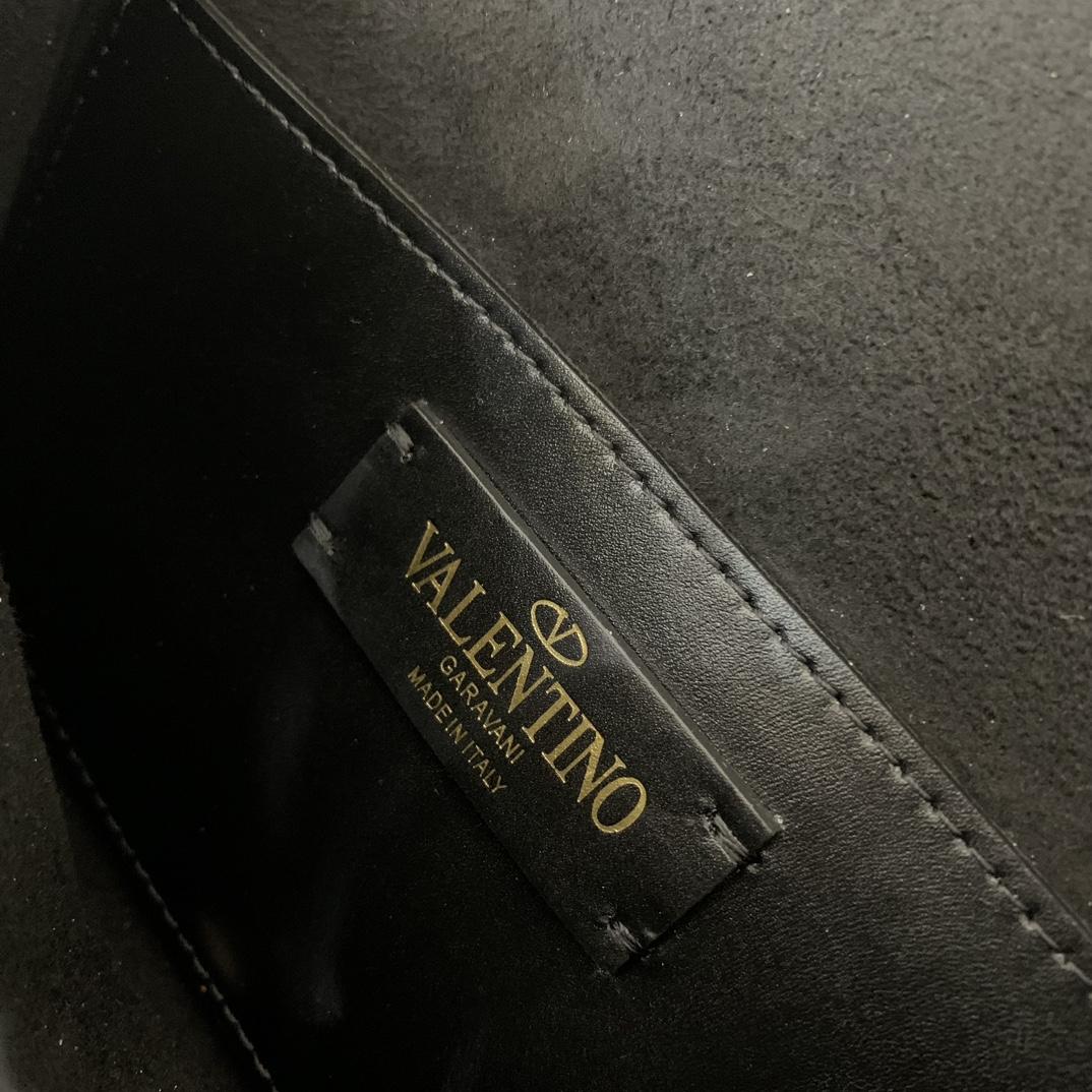 Valenti Small VLogo Type Shoulder Bag In Calfskin - EUR FASHION