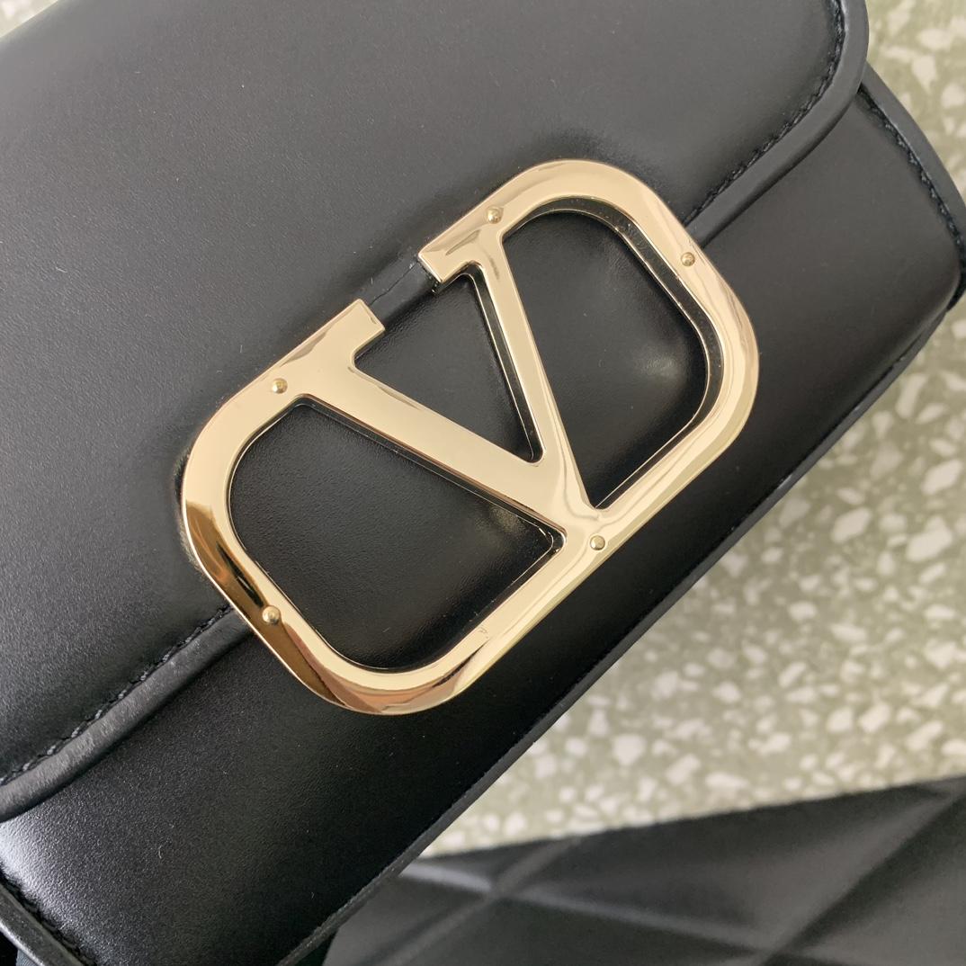 Valenti Small VLogo Type Shoulder Bag In Calfskin - EUR FASHION
