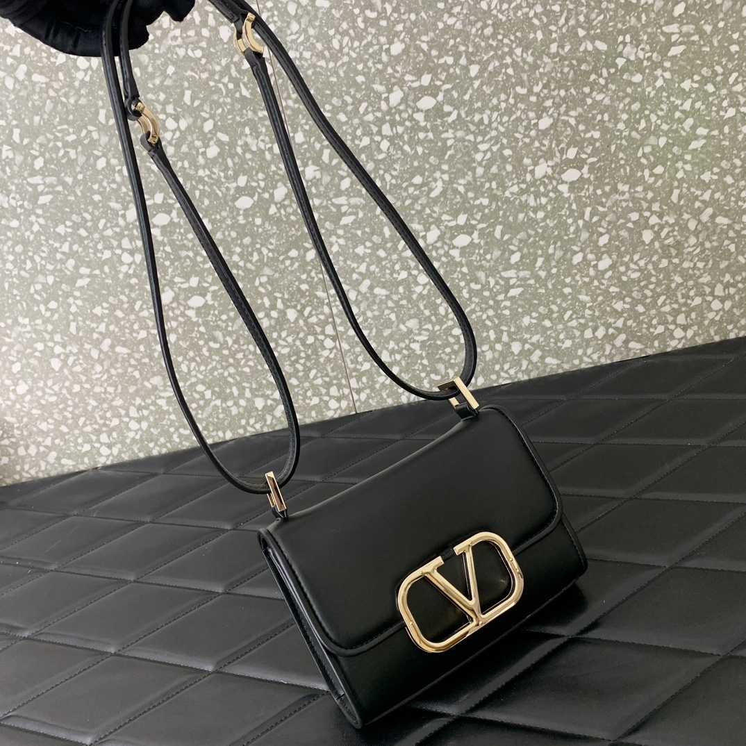 Valenti Small VLogo Type Shoulder Bag In Calfskin - EUR FASHION