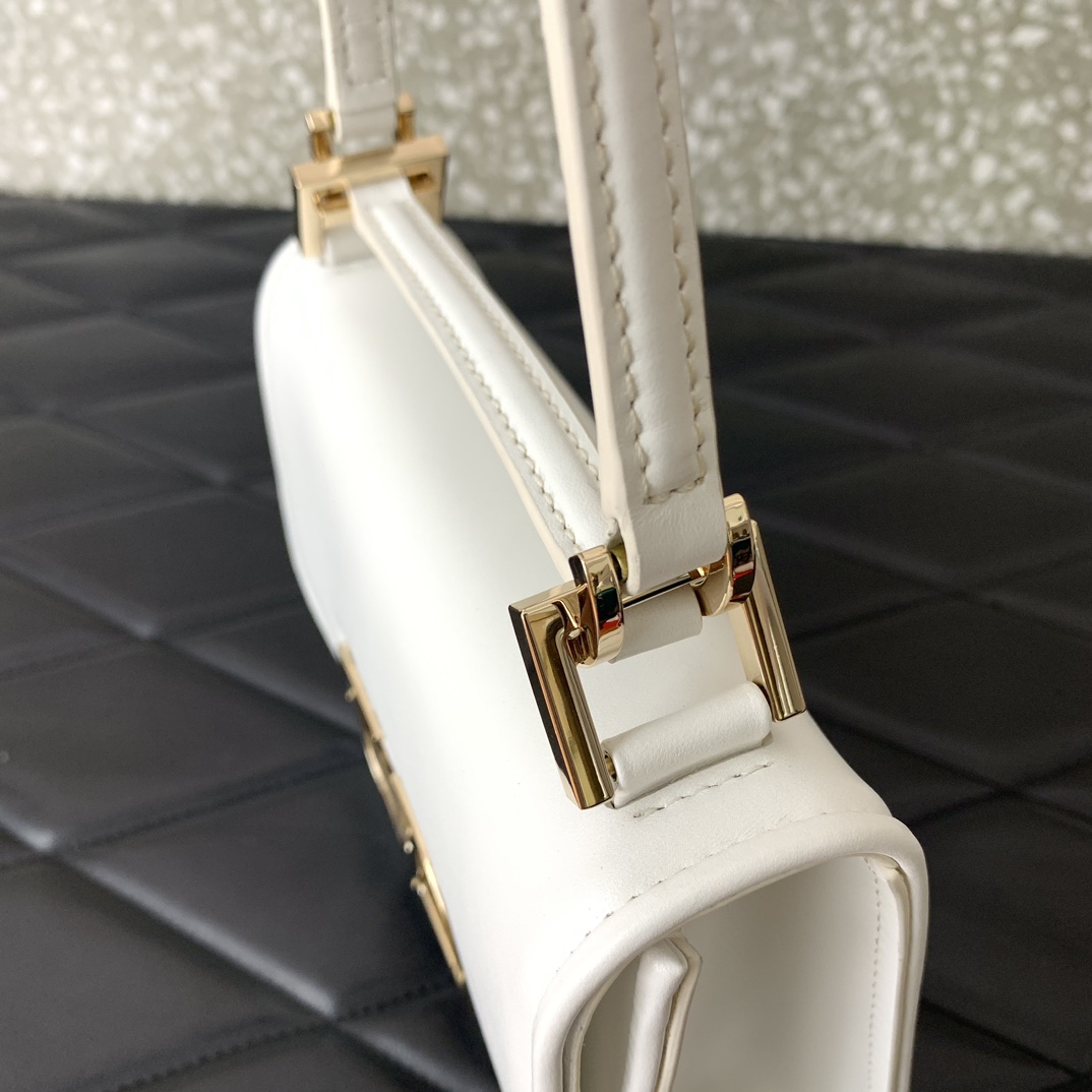 Valenti Small VLogo Type Shoulder Bag In Calfskin - EUR FASHION