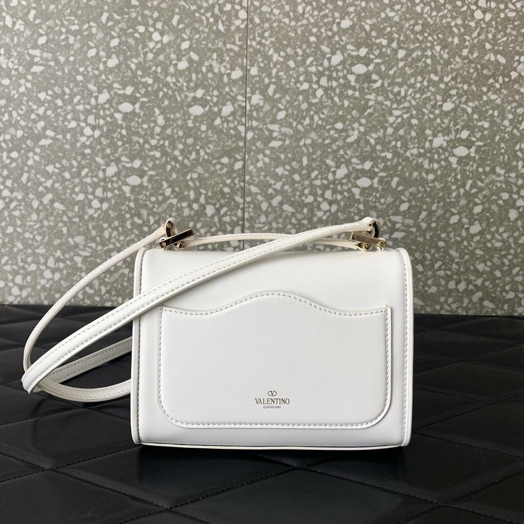 Valenti Small VLogo Type Shoulder Bag In Calfskin - EUR FASHION