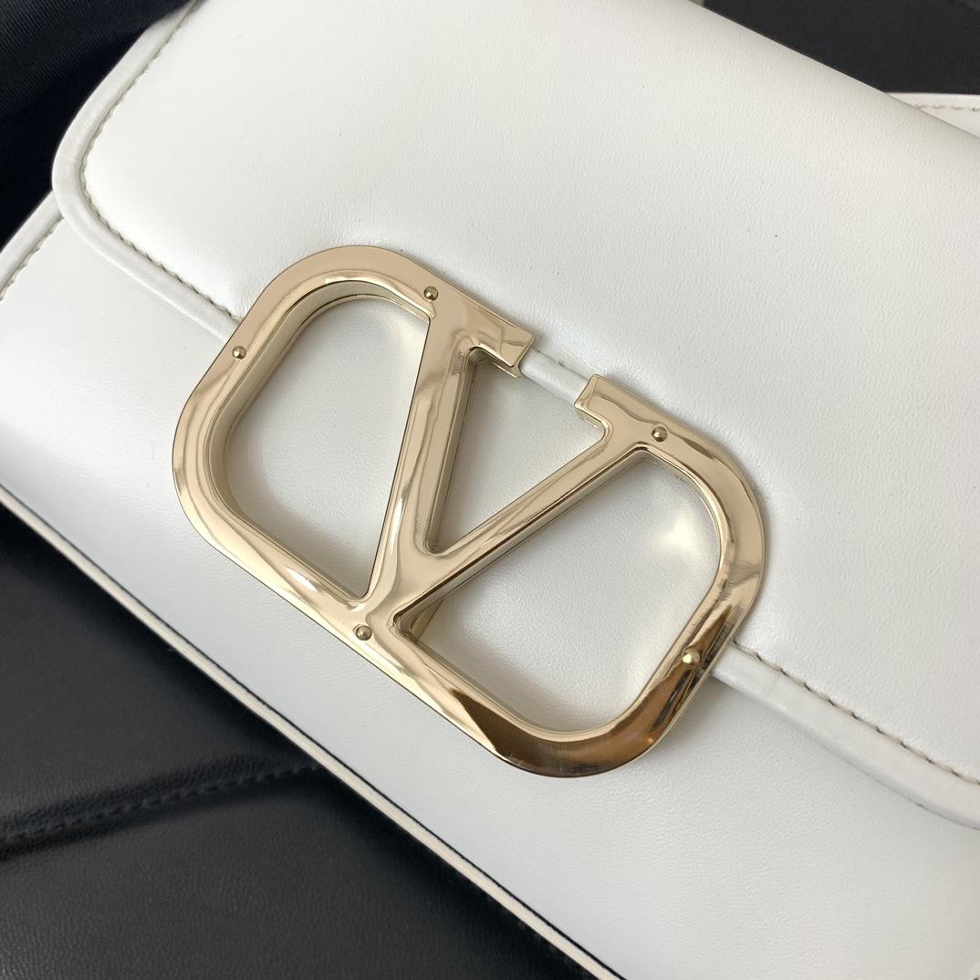 Valenti Small VLogo Type Shoulder Bag In Calfskin - EUR FASHION
