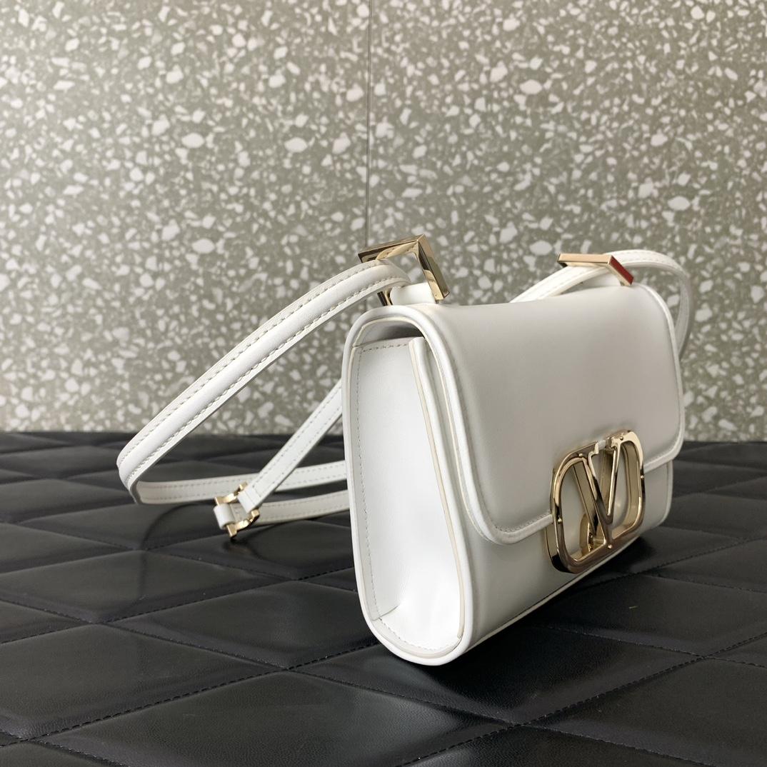 Valenti Small VLogo Type Shoulder Bag In Calfskin - EUR FASHION