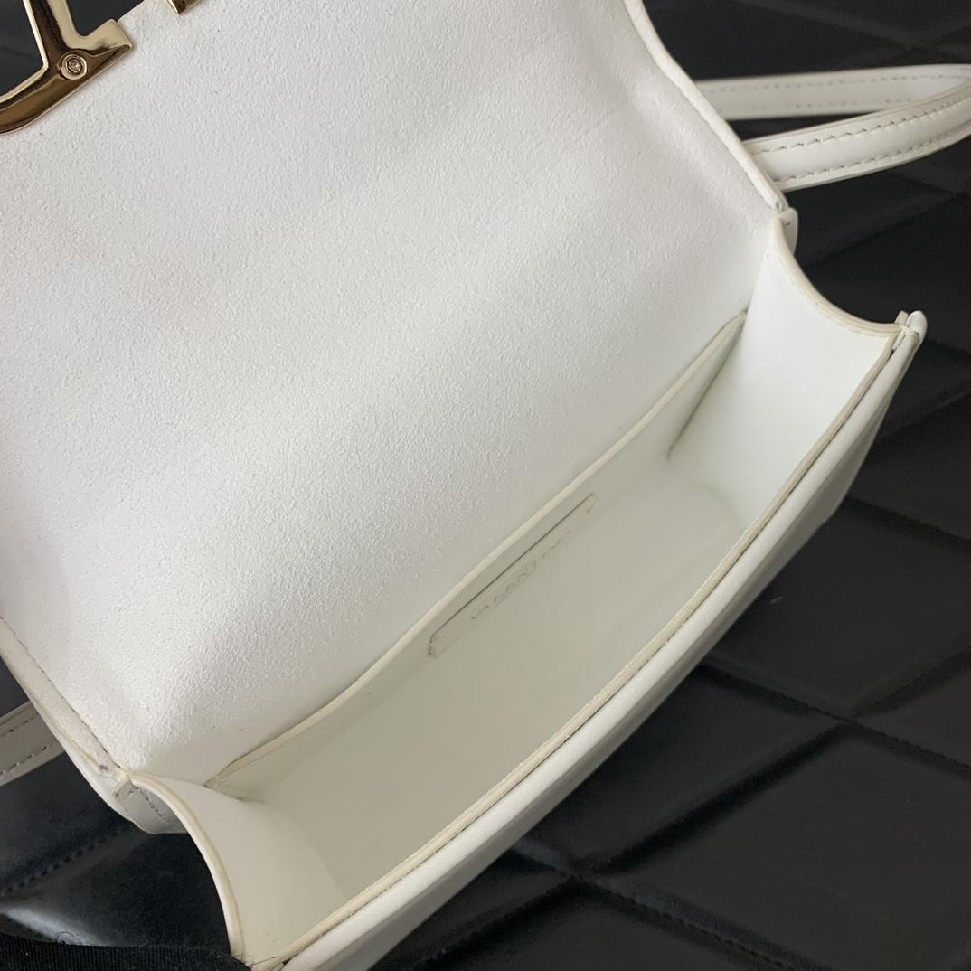 Valenti Small VLogo Type Shoulder Bag In Calfskin - EUR FASHION