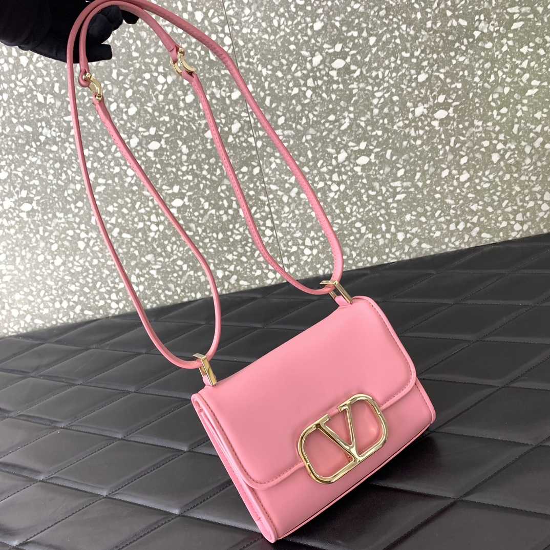 Valenti Small VLogo Type Shoulder Bag In Calfskin - EUR FASHION