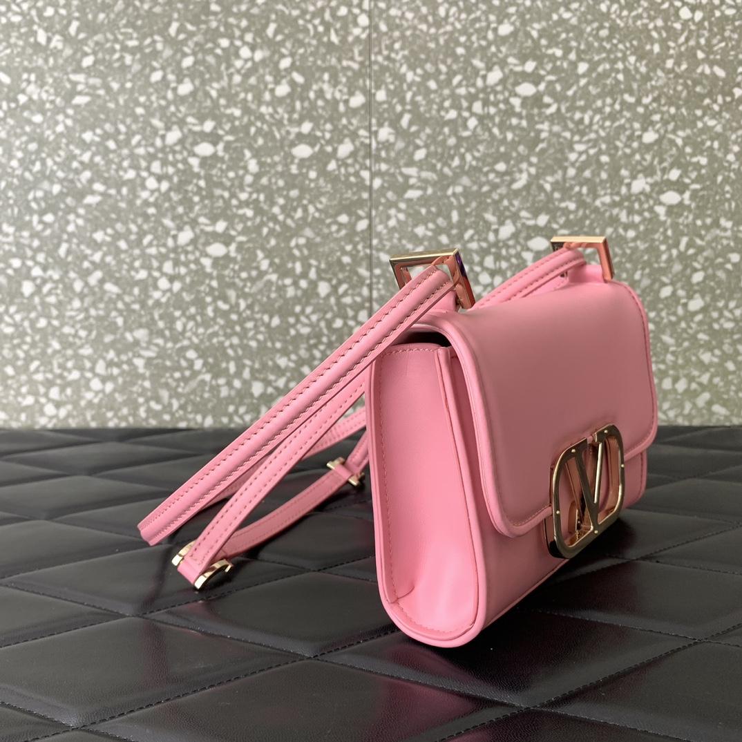 Valenti Small VLogo Type Shoulder Bag In Calfskin - EUR FASHION