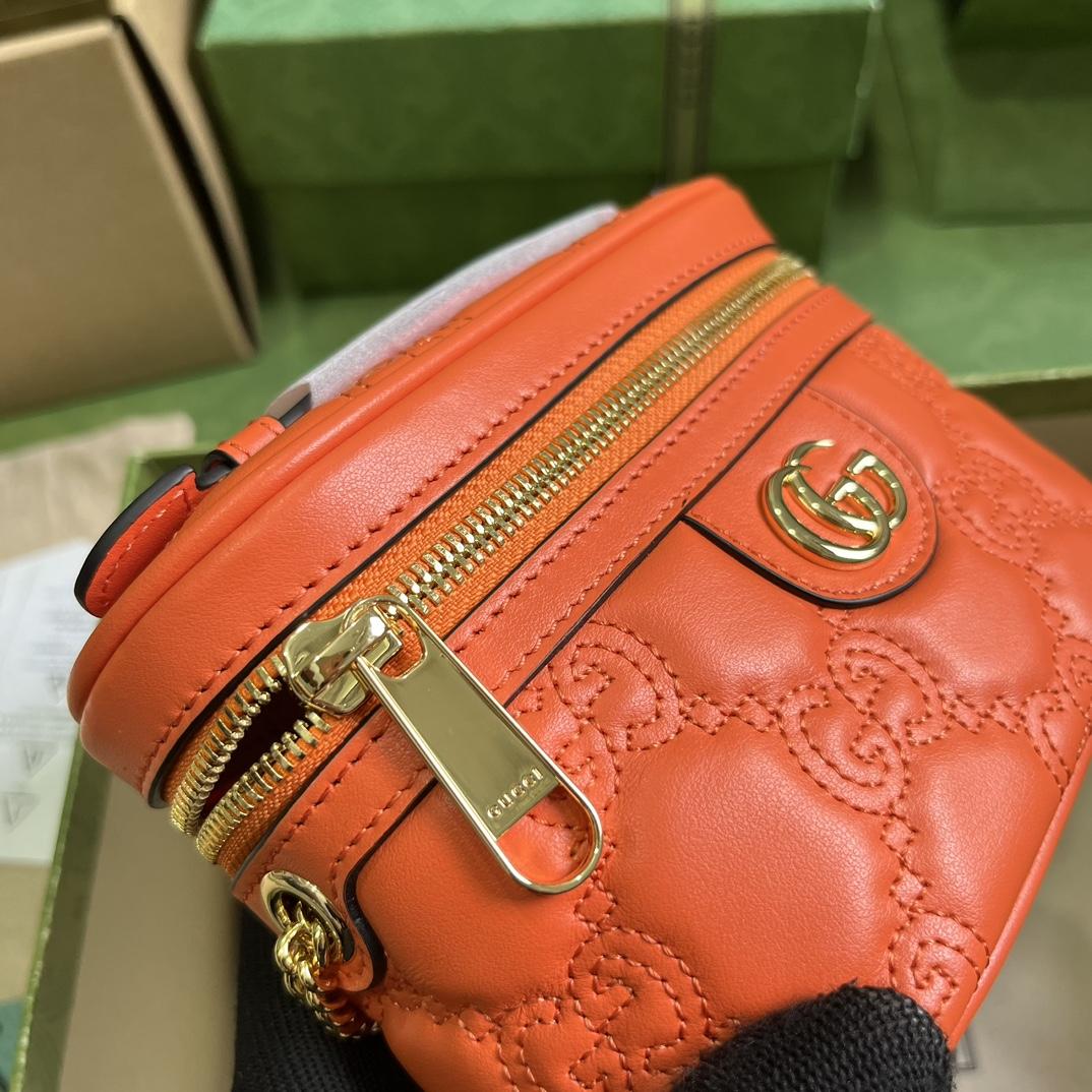 Gucci GG Matelassé Top Handle Mini Bag(16-10.5-5cm) - EUR FASHION